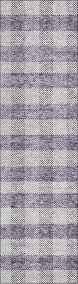 Piper Looms Chantille Plaid ACN924 Lavender Machine Washable Area Rug Runner Main Image