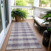 Piper Looms Chantille Plaid ACN924 Lavender Machine Washable Area Rug Runner Outdoor Lifestyle Image Feature
