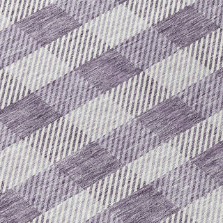 Piper Looms Chantille Plaid ACN924 Lavender Machine Washable Area Rug Swatch Image