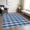 Piper Looms Chantille Plaid ACN924 Navy Machine Washable Area Rug Lifestyle Image Feature
