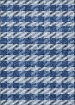 Piper Looms Chantille Plaid ACN924 Navy Machine Washable Area Rug main image