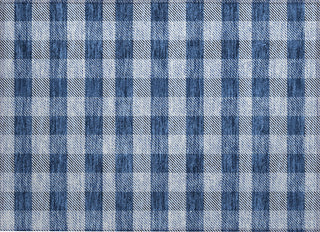 Piper Looms Chantille Plaid ACN924 Navy Machine Washable Area Rug Scatter Main Image