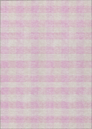 Piper Looms Chantille Plaid ACN924 Pink Machine Washable Area Rug main image