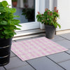 Piper Looms Chantille Plaid ACN924 Pink Machine Washable Area Rug Scatter Outdoor Lifestyle Image Feature