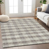 Piper Looms Chantille Plaid ACN924 Taupe Machine Washable Area Rug Lifestyle Image Feature