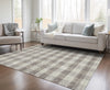 Piper Looms Chantille Plaid ACN924 Taupe Machine Washable Area Rug Lifestyle Image Feature