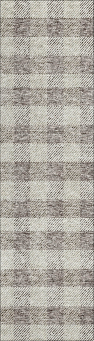 Piper Looms Chantille Plaid ACN924 Taupe Machine Washable Area Rug Runner Main Image