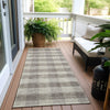 Piper Looms Chantille Plaid ACN924 Taupe Machine Washable Area Rug Runner Outdoor Lifestyle Image Feature