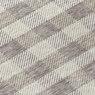 Piper Looms Chantille Plaid ACN924 Taupe Machine Washable Area Rug Swatch Image