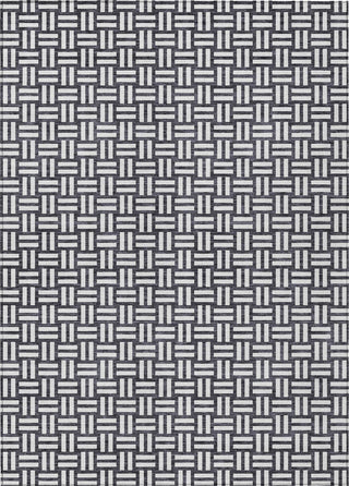 Piper Looms Chantille Squares ACN925 Black Machine Washable Area Rug main image