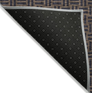 Piper Looms Chantille Squares ACN925 Chocolate Machine Washable Area Rug Backing Image