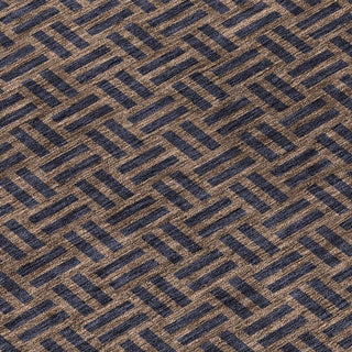 Piper Looms Chantille Squares ACN925 Chocolate Machine Washable Area Rug Swatch Image