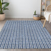 Piper Looms Chantille Squares ACN925 Navy Machine Washable Area Rug Lifestyle Image Feature