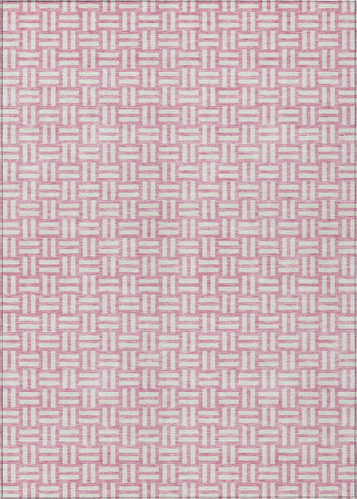 Piper Looms Chantille Squares ACN925 Pink Machine Washable Area Rug main image
