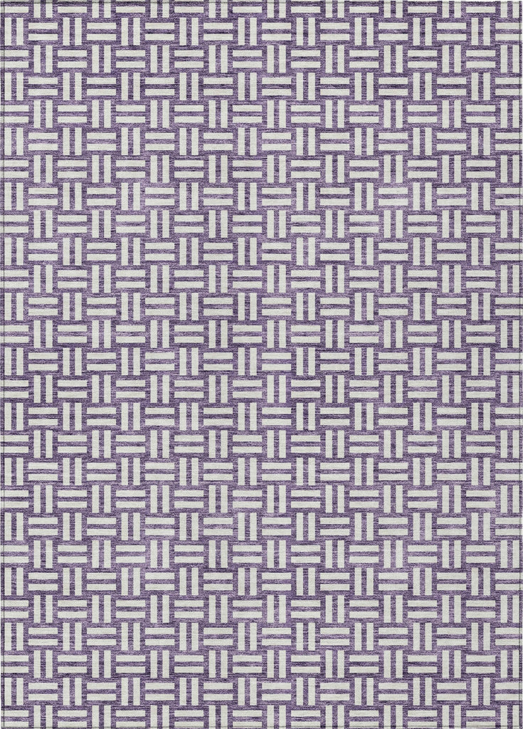 Piper Looms Chantille Squares ACN925 Purple Machine Washable Area Rug main image