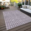 Piper Looms Chantille Squares ACN925 Purple Machine Washable Area Rug Outdoor Lifestyle Image Feature