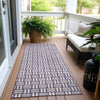 Piper Looms Chantille Squares ACN925 Purple Machine Washable Area Rug Runner Outdoor Lifestyle Image Feature