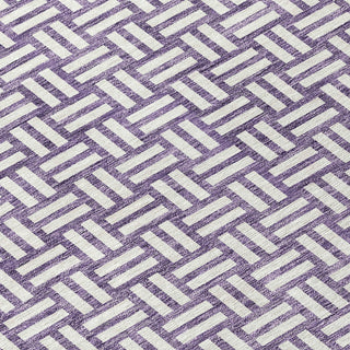 Piper Looms Chantille Squares ACN925 Purple Machine Washable Area Rug Swatch Image