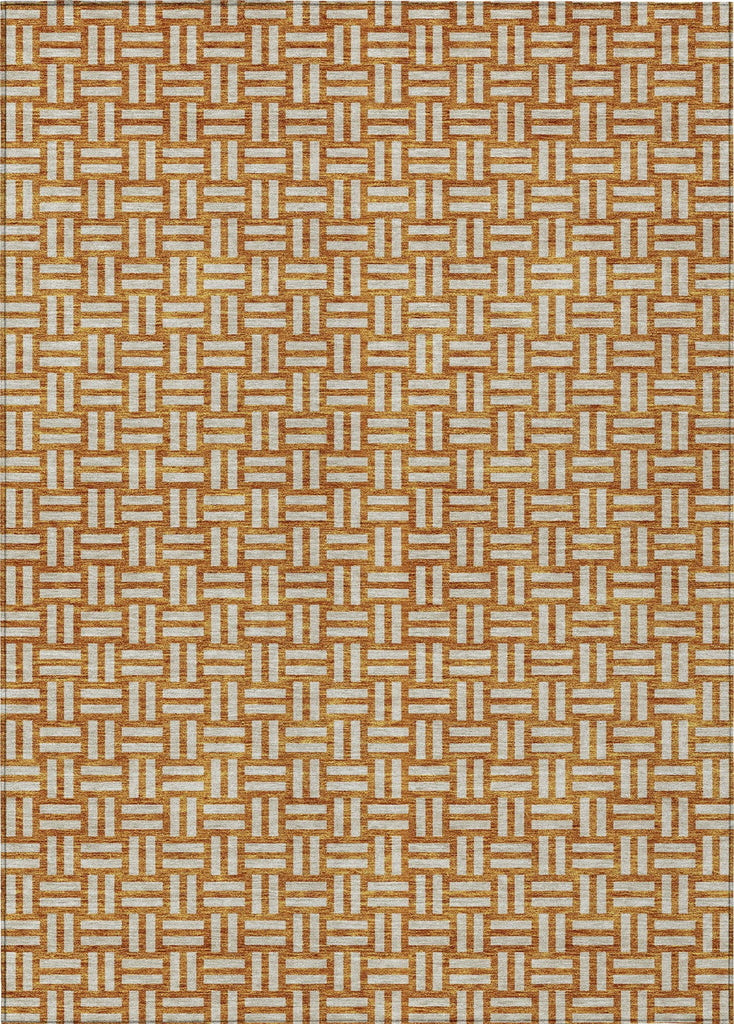 Piper Looms Chantille Squares ACN925 Terracotta Machine Washable Area Rug main image