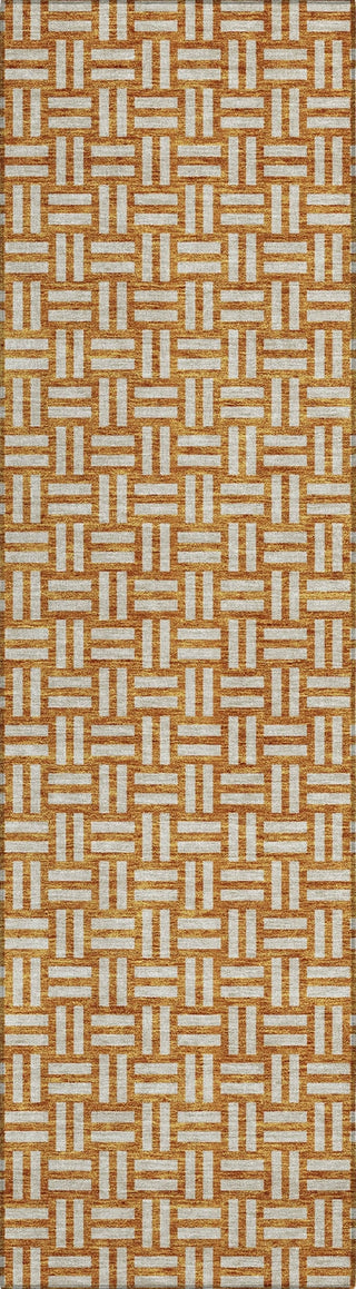 Piper Looms Chantille Squares ACN925 Terracotta Machine Washable Area Rug Runner Main Image