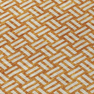 Piper Looms Chantille Squares ACN925 Terracotta Machine Washable Area Rug Swatch Image