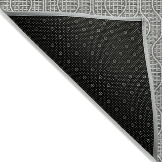 Piper Looms Chantille Geometric ACN926 Gray Machine Washable Area Rug Backing Image