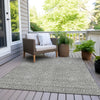 Piper Looms Chantille Geometric ACN926 Gray Machine Washable Area Rug Outdoor Lifestyle Image Feature