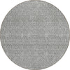 Piper Looms Chantille Geometric ACN926 Gray Machine Washable Area Rug Round Main Image