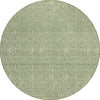 Piper Looms Chantille Geometric ACN926 Green Machine Washable Area Rug Round Main Image