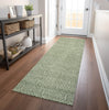 Piper Looms Chantille Geometric ACN926 Green Machine Washable Area Rug Runner Lifestyle Image Feature