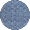 Piper Looms Chantille Geometric ACN926 Navy Machine Washable Area Rug Round Main Image