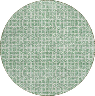 Piper Looms Chantille Geometric ACN926 Sage Machine Washable Area Rug Round Main Image