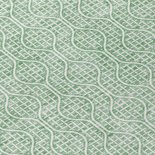 Piper Looms Chantille Geometric ACN926 Sage Machine Washable Area Rug Swatch Image