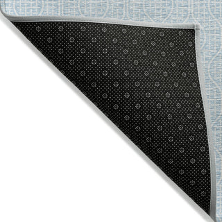 Piper Looms Chantille Geometric ACN926 Sky Machine Washable Area Rug Backing Image