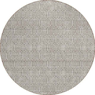 Piper Looms Chantille Geometric ACN926 Taupe Machine Washable Area Rug Round Main Image