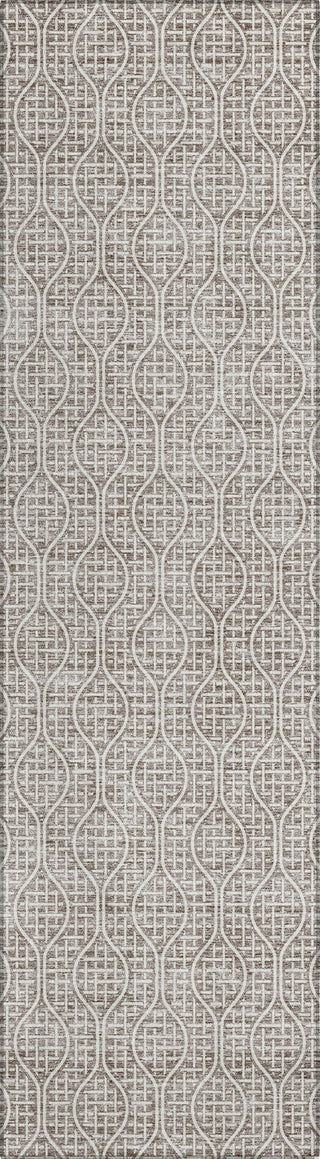 Piper Looms Chantille Geometric ACN926 Taupe Machine Washable Area Rug Runner Main Image