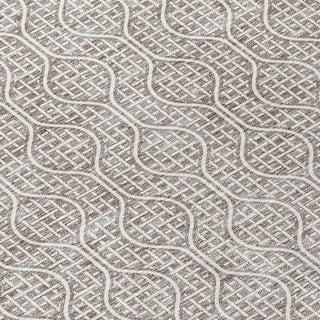 Piper Looms Chantille Geometric ACN926 Taupe Machine Washable Area Rug Swatch Image