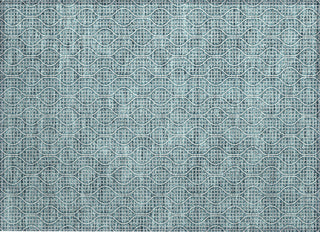 Piper Looms Chantille Geometric ACN926 Teal Machine Washable Area Rug Scatter Main Image