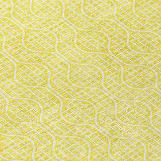 Piper Looms Chantille Geometric ACN926 Yellow Machine Washable Area Rug Swatch Image