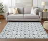 Piper Looms Chantille Geometric ACN927 Blue Machine Washable Area Rug Lifestyle Image Feature