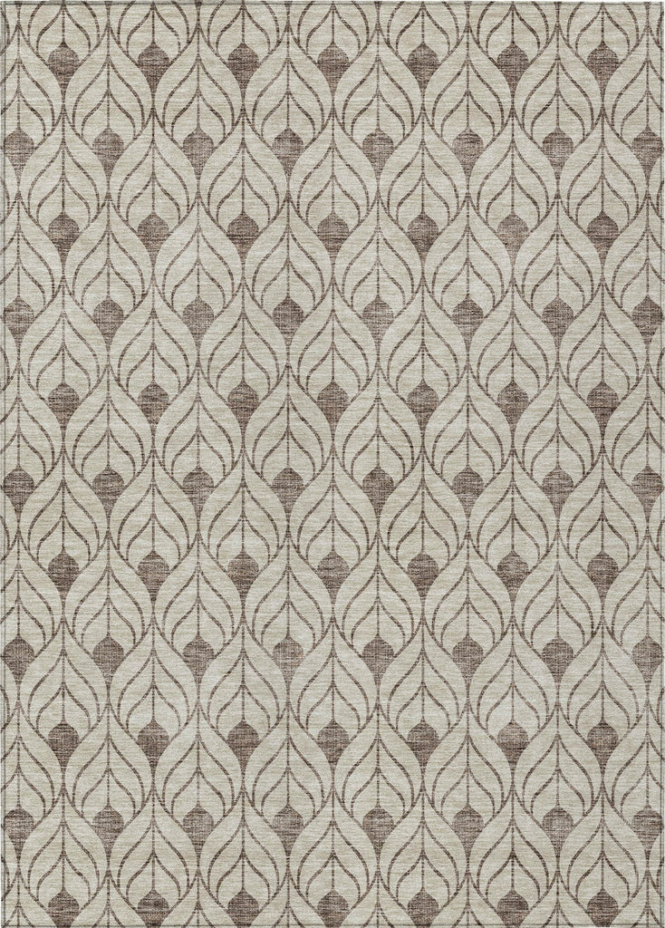 Piper Looms Chantille Geometric ACN927 Brown Machine Washable Area Rug main image