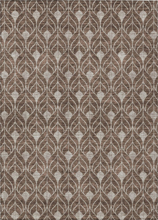Piper Looms Chantille Geometric ACN927 Chocolate Machine Washable Area Rug main image