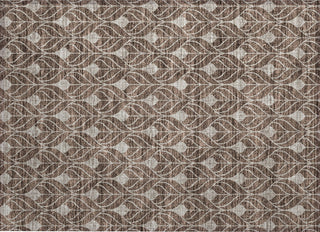 Piper Looms Chantille Geometric ACN927 Chocolate Machine Washable Area Rug Scatter Main Image