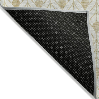 Piper Looms Chantille Geometric ACN927 Gold Machine Washable Area Rug Backing Image