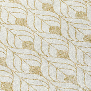 Piper Looms Chantille Geometric ACN927 Gold Machine Washable Area Rug Swatch Image