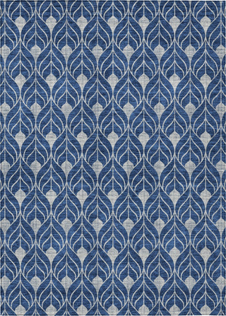 Piper Looms Chantille Geometric ACN927 Navy Machine Washable Area Rug main image