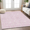 Piper Looms Chantille Geometric ACN927 Pink Machine Washable Area Rug Lifestyle Image Feature