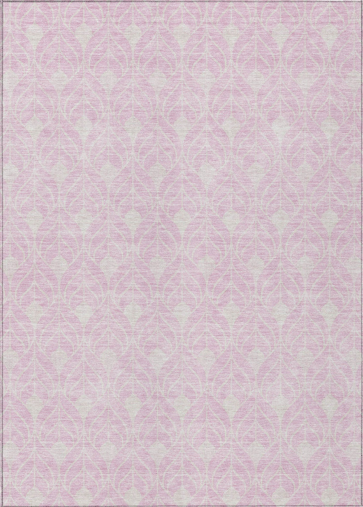 Piper Looms Chantille Geometric ACN927 Pink Machine Washable Area Rug main image