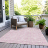 Piper Looms Chantille Geometric ACN927 Pink Machine Washable Area Rug Outdoor Lifestyle Image Feature