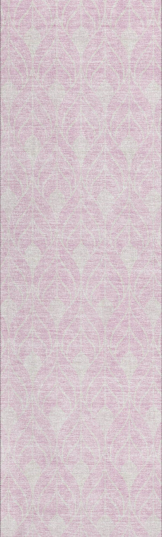 Piper Looms Chantille Geometric ACN927 Pink Machine Washable Area Rug Runner Main Image
